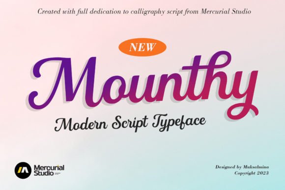 Mounthy Script: A Modern Calligraphy Font for Creative Expression