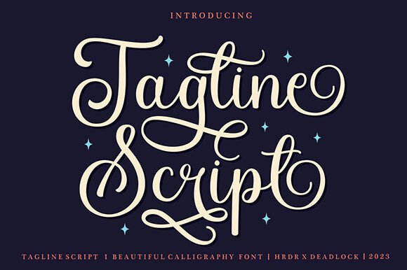 Tagline Script: A Romantic and Sweet Calligraphy Typeface